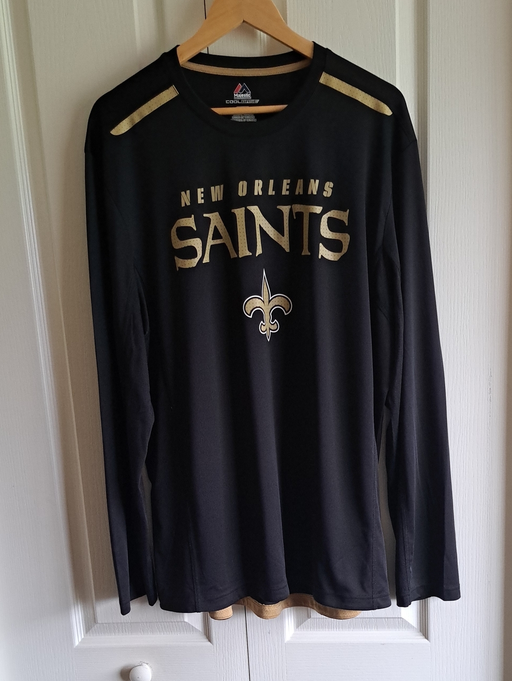 Majestic Black and Gold New Orleans Saints Long-Sleeve Tee